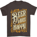Beer Is Proof That God Loves Funny Alcohol Mens T-Shirt Cotton Gildan Dark Chocolate