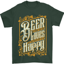Beer Is Proof That God Loves Funny Alcohol Mens T-Shirt Cotton Gildan Forest Green