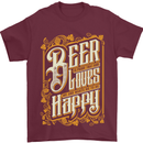 Beer Is Proof That God Loves Funny Alcohol Mens T-Shirt Cotton Gildan Maroon