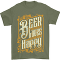 Beer Is Proof That God Loves Funny Alcohol Mens T-Shirt Cotton Gildan Military Green