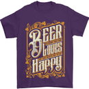 Beer Is Proof That God Loves Funny Alcohol Mens T-Shirt Cotton Gildan Purple