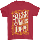 Beer Is Proof That God Loves Funny Alcohol Mens T-Shirt Cotton Gildan Red