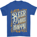 Beer Is Proof That God Loves Funny Alcohol Mens T-Shirt Cotton Gildan Royal Blue