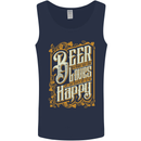 Beer Is Proof That God Loves Funny Alcohol Mens Vest Tank Top Navy Blue