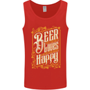 Beer Is Proof That God Loves Funny Alcohol Mens Vest Tank Top Red