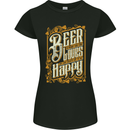 Beer Is Proof That God Loves Funny Alcohol Womens Petite Cut T-Shirt Black