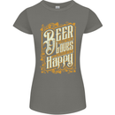 Beer Is Proof That God Loves Funny Alcohol Womens Petite Cut T-Shirt Charcoal