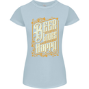 Beer Is Proof That God Loves Funny Alcohol Womens Petite Cut T-Shirt Light Blue