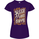 Beer Is Proof That God Loves Funny Alcohol Womens Petite Cut T-Shirt Purple