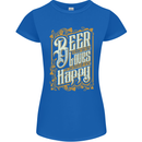 Beer Is Proof That God Loves Funny Alcohol Womens Petite Cut T-Shirt Royal Blue