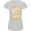 Beer Is Proof That God Loves Funny Alcohol Womens Petite Cut T-Shirt Sports Grey