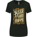 Beer Is Proof That God Loves Funny Alcohol Womens Wider Cut T-Shirt Black