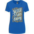 Beer Is Proof That God Loves Funny Alcohol Womens Wider Cut T-Shirt Royal Blue