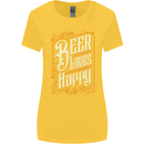 Beer Is Proof That God Loves Funny Alcohol Womens Wider Cut T-Shirt Yellow