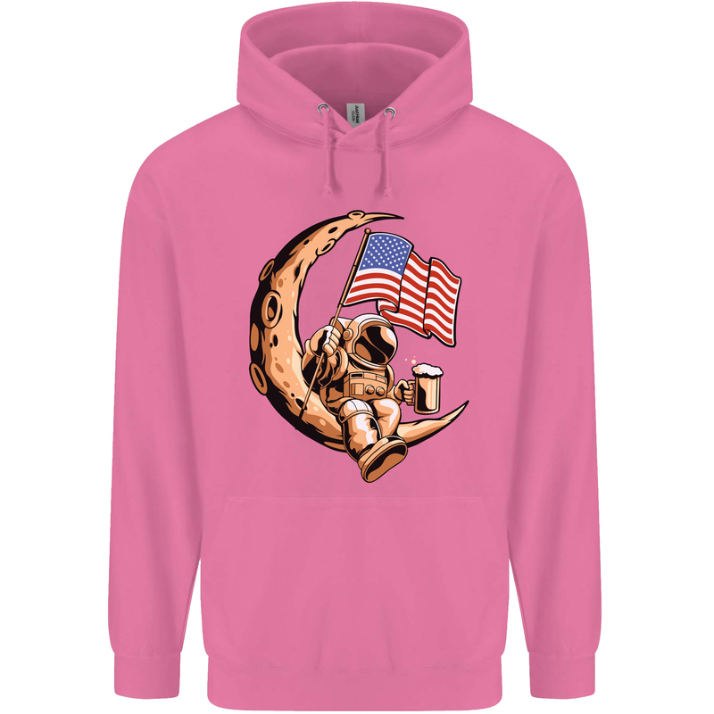 Beer Moon USA Flag Astronaut Space Alcohol Childrens Kids Hoodie Azalea