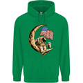 Beer Moon USA Flag Astronaut Space Alcohol Childrens Kids Hoodie Irish Green