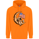 Beer Moon USA Flag Astronaut Space Alcohol Childrens Kids Hoodie Orange