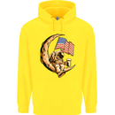 Beer Moon USA Flag Astronaut Space Alcohol Childrens Kids Hoodie Yellow