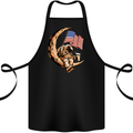 Beer Moon USA Flag Astronaut Space Alcohol Cotton Apron 100% Organic Black