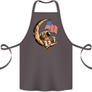 Beer Moon USA Flag Astronaut Space Alcohol Cotton Apron 100% Organic Dark Grey