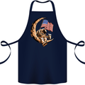 Beer Moon USA Flag Astronaut Space Alcohol Cotton Apron 100% Organic Navy Blue