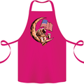 Beer Moon USA Flag Astronaut Space Alcohol Cotton Apron 100% Organic Pink