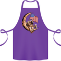 Beer Moon USA Flag Astronaut Space Alcohol Cotton Apron 100% Organic Purple