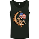Beer Moon USA Flag Astronaut Space Alcohol Mens Vest Tank Top Black