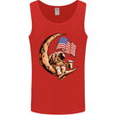 Beer Moon USA Flag Astronaut Space Alcohol Mens Vest Tank Top Red