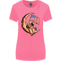 Beer Moon USA Flag Astronaut Space Alcohol Womens Wider Cut T-Shirt Azalea