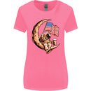 Beer Moon USA Flag Astronaut Space Alcohol Womens Wider Cut T-Shirt Azalea