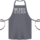 Beer O'Clock Funny Alcohol Drunk Humor Cotton Apron 100% Organic Steel