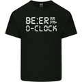 Beer O'Clock Funny Alcohol Drunk Humor Mens Cotton T-Shirt Tee Top Black
