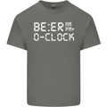 Beer O'Clock Funny Alcohol Drunk Humor Mens Cotton T-Shirt Tee Top Charcoal