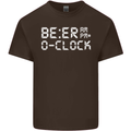 Beer O'Clock Funny Alcohol Drunk Humor Mens Cotton T-Shirt Tee Top Dark Chocolate