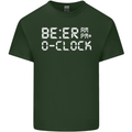 Beer O'Clock Funny Alcohol Drunk Humor Mens Cotton T-Shirt Tee Top Forest Green