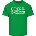 Beer O'Clock Funny Alcohol Drunk Humor Mens Cotton T-Shirt Tee Top Irish Green