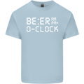 Beer O'Clock Funny Alcohol Drunk Humor Mens Cotton T-Shirt Tee Top Light Blue