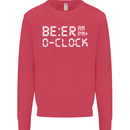 Beer O'Clock Funny Alcohol Drunk Humor Mens Sweatshirt Jumper Heliconia