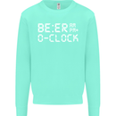 Beer O'Clock Funny Alcohol Drunk Humor Mens Sweatshirt Jumper Peppermint