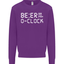Beer O'Clock Funny Alcohol Drunk Humor Mens Sweatshirt Jumper Purple