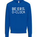 Beer O'Clock Funny Alcohol Drunk Humor Mens Sweatshirt Jumper Royal Blue