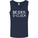 Beer O'Clock Funny Alcohol Drunk Humor Mens Vest Tank Top Navy Blue