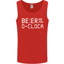 Beer O'Clock Funny Alcohol Drunk Humor Mens Vest Tank Top Red