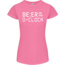 Beer O'Clock Funny Alcohol Drunk Humor Womens Petite Cut T-Shirt Azalea