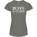 Beer O'Clock Funny Alcohol Drunk Humor Womens Petite Cut T-Shirt Charcoal