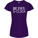 Beer O'Clock Funny Alcohol Drunk Humor Womens Petite Cut T-Shirt Purple
