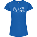 Beer O'Clock Funny Alcohol Drunk Humor Womens Petite Cut T-Shirt Royal Blue