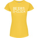 Beer O'Clock Funny Alcohol Drunk Humor Womens Petite Cut T-Shirt Yellow