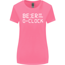 Beer O'Clock Funny Alcohol Drunk Humor Womens Wider Cut T-Shirt Azalea